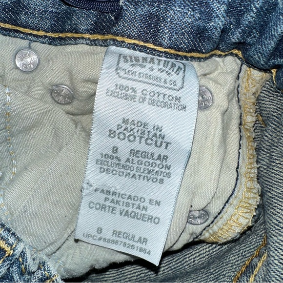 Size 8 PAIR BOYS jeans Boot Cut & Straight Leg Levi’s & Cat & Jack - Picture 7 of 8